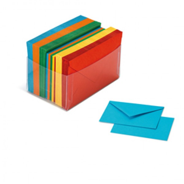 Scatola 100 cartoncini (200gr) + 100 buste (90gr) - arcobaleno - formato 4 - Favini Scatola 100 cartoncini (200gr) + 100 buste (90gr) - arcobaleno - formato 4 - Favini