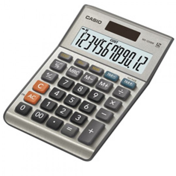 Calcolatrice da tavolo MS-120BM - 12 cifre - grigio - Casio Calcolatrice da tavolo MS-120BM - 12 cifre - grigio - Casio