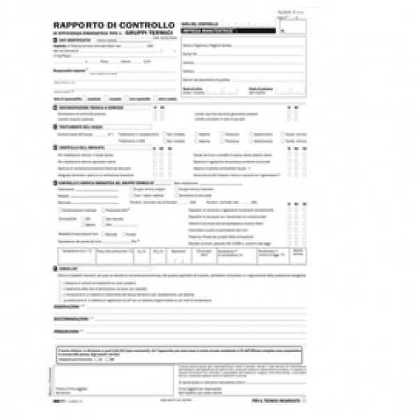 Rapporti di controllo efficienza energetica T1 - 3 copie snap - 31 x 21cm - 25 fogli - Edipro Rapporti di controllo efficienza energetica T1 - 3 copie snap - 31 x 21cm - 25 fogli - Edipro