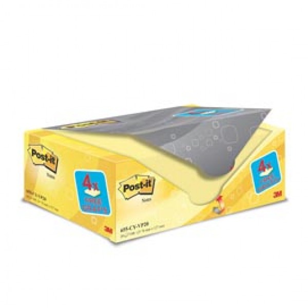 Blocco foglietti Post it® - 655CY-VP20 - 76 x 127 mm - 72 gr - giallo Canary™ - Post it® - conf. 20 blocchi Blocco foglietti Post it® - 655CY-VP20 - 76 x 127 mm - 72 gr - giallo Canary™ - Post it® - conf. 20 blocchi