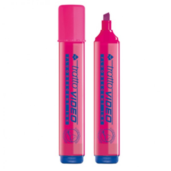 Evidenziatore Tratto Video  - punta a scalpello - tratto da 1,0-5,0mm - fucsia - Tratto