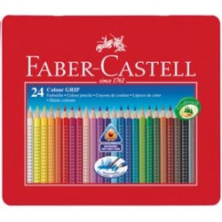 Matite colorate Colour Grip - acquerellabili - Faber Castell - astuccio in metallo 24 pezzi