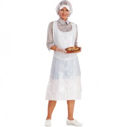 Grembiule monouso - 120 x 70 cm - taglia unica - PE - bianco - Deltaplus - conf. 100 pezzi