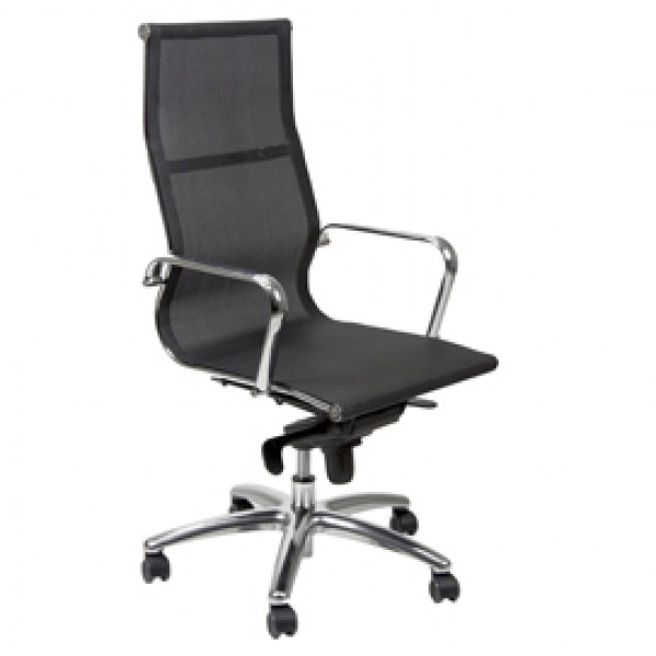 Poltrona direzionale Pollux Space PXP - in rete - con ruote e braccioli - nero - Unisit