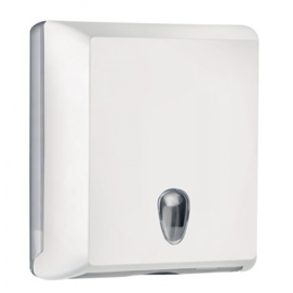 Dispenser asciugamani piegati Soft Touch - 29x10,5x30,5 cm - bianco - Mar Plast Dispenser asciugamani piegati Soft Touch - 29x10,5x30,5 cm - bianco - Mar Plast