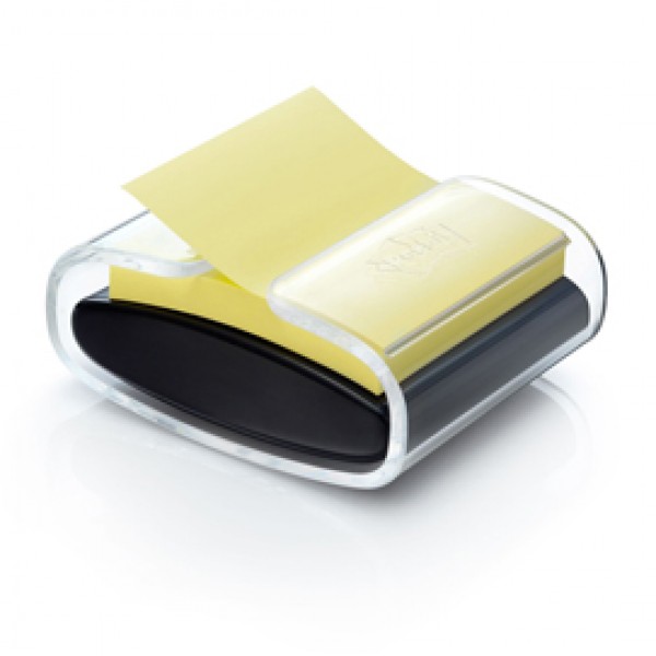 Dispenser Pro nero + 1 Post it® Super Sticky Z Notes - PRO-B-1SSCY-R330 - 76 x 76 mm - giallo Canary™ - Post it®