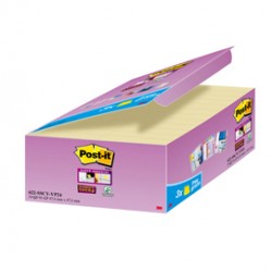 Blocco foglietti Post it® Super Sticky - 622-SSCY-VP24-EU - 47,6 x 47,6 mm - giallo Canary™ - 90 fogli - Post it® - conf. 24 blocchi