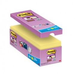 Blocco foglietti Post it® Super Sticky - 654-SSCY-VP16-EU - 76 x 76 mm - giallo Canary™ - 90 fogli - Post it® - conf. 16 blocchi