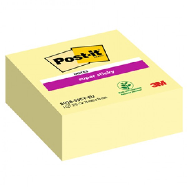 Blocco foglietti Cubo - 2028-SSCY-EU - 76 x 76 mm - giallo Canary™ - 270 fogli - Post it® Blocco foglietti Cubo - 2028-SSCY-EU - 76 x 76 mm - giallo Canary™ - 270 fogli - Post it®