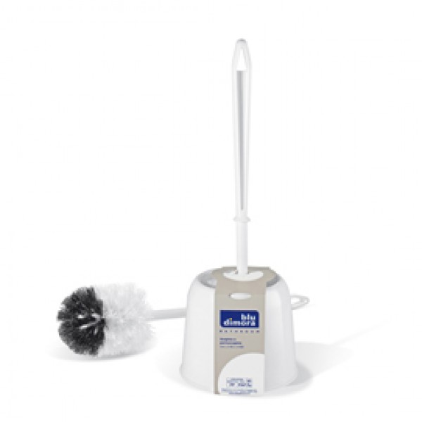 Portascopino - plastica - diametro 14 cm - altezza 40 cm - bianco - Blu Dimora Portascopino - plastica - diametro 14 cm - altezza 40 cm - bianco - Blu Dimora