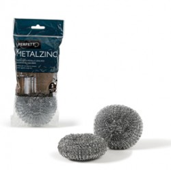 Spugna zincata - 30 gr - metallo zincato - Perfetto - conf. 2 pezzi