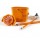 Kit per pavimenti Secchiostrizza - secchio con strizzatore 12 L + mop 240 gr + manico da 130 cm - arancione - Perfetto