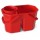 Secchio a doppia vasca con strizzatore - PPL riciclabile - 15 L - rosso - PerfettoFactory