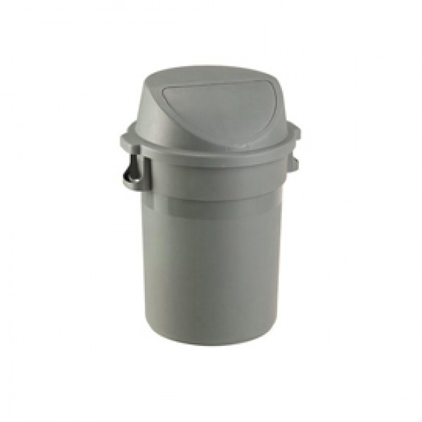 Bidone Maxipush - diametro 55,5 cm - altezza 78 cm - PPL - 80 L - grigio - Medial International Bidone Maxipush - diametro 55,5 cm - altezza 78 cm - PPL - 80 L - grigio - Medial International