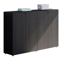 Coppia mobili medio alti a giorno Prestige - 162,8x43x158,2 cm - nero venato - Artexport