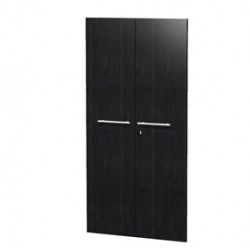 Coppia ante Prestige - melaminico - per mobile medio/alto - con serratura - 80x153,8cm - spessore 18 mm - nero venato - Artexport