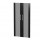 Coppia ante Prestige - vetro/melaminico - per mobile medio/alto - 80x153,8 cm - spessore 18 mm - nero venato - Artexport
