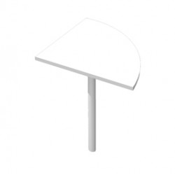 Angolare Easy - 90 gradi - 80x80 cm - gamba di supporto in metallo - bianco - Artexport