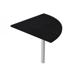 Angolare Easy - 90 gradi - 80x80 cm - gamba di supporto in metallo - nero venato - Artexport