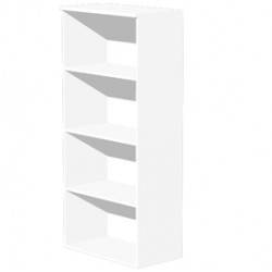 Mobile Easy - alto a giorno - 80x35x180 cm - bianco - Artexport