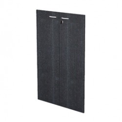 Coppia ante Easy - in melaminico - per mobile medio - 80x115 cm - spessore 18 mm - nero venato - Artexport