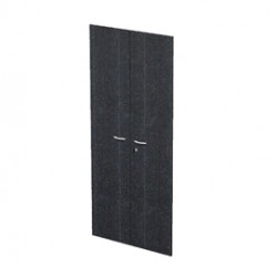 Coppia ante Easy - in melaminico - per mobile alto - 80x175 cm - spessore 18 mm - nero venato - Artexport