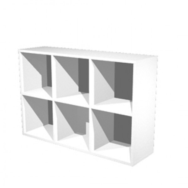 Libreria casellario Rainbow - 6 caselle - 104,1x29,2x69,8 cm - bianco - Artexport Libreria casellario Rainbow - 6 caselle - 104,1x29,2x69,8 cm - bianco - Artexport