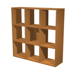 Libreria casellario Rainbow - 9 caselle - 104,1x29,2x103,9 cm - noce chiaro - Artexport