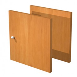 Coppia ante Rainbow - 32,2x32,1 cm - per libreria - noce chiaro - Artexport