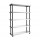 Scaffale - 5 ripiani - 119 x 45 x 185 cm - PPL /metallo - grigio/nero - Terry