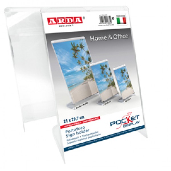 Portadepliant/Portafoto - 21x30 cm - plastica cristallo - Arda Portadepliant/Portafoto - 21x30 cm - plastica cristallo - Arda