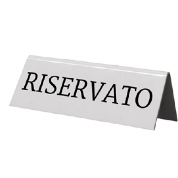 Targhetta RISERVATO per tavoli - Securit - set 5 pezzi Targhetta RISERVATO per tavoli - Securit - set 5 pezzi