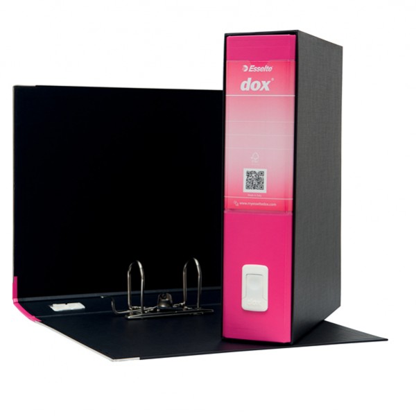 Registratore Dox 2 - dorso 8 cm - protocollo 23 x 34 cm - fucsia - Esselte Registratore Dox 2 - dorso 8 cm - protocollo 23 x 34 cm - fucsia - Esselte