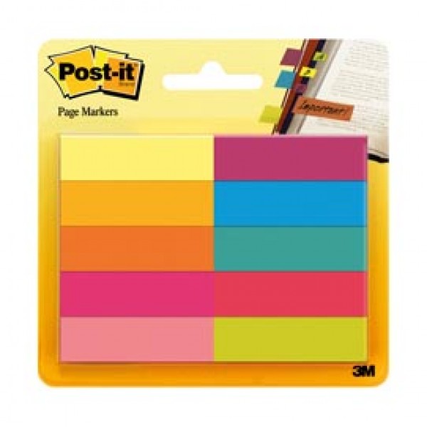 Segnapagina Post it® - 670-10AB-EU - in carta - 12,7 x 44 mm - 10 colori assortiti - Post it® - conf. 500 pezzi Segnapagina Post it® - 670-10AB-EU - in carta - 12,7 x 44 mm - 10 colori assortiti - Post it® - conf. 500 pezzi