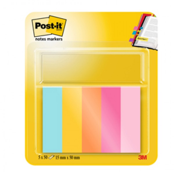 Segnapagina Post it® - 670-5JA-EU - in carta - 12,7 x 44 mm - 5 colori assortiti - Post it® - conf. 250 pezzi Segnapagina Post it® - 670-5JA-EU - in carta - 12,7 x 44 mm - 5 colori assortiti - Post it® - conf. 250 pezzi