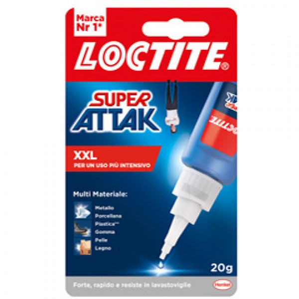 Colla Super Attak XXL - 20 gr - trasparente - Loctite Colla Super Attak XXL - 20 gr - trasparente - Loctite