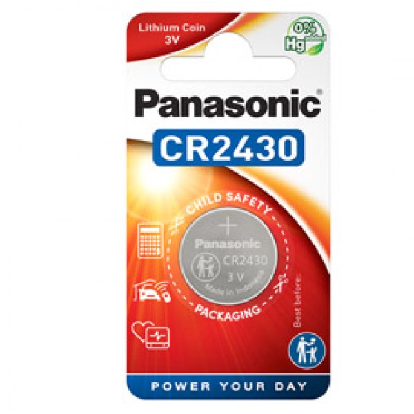 Micropila CR2430 - litio - Panasonic - blister 1 pezzo Micropila CR2430 - litio - Panasonic - blister 1 pezzo