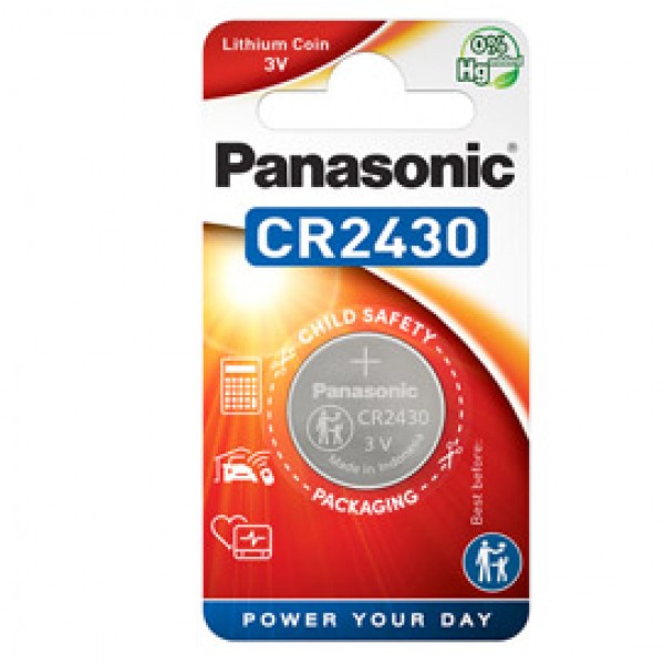 Micropila CR2430 - litio - Panasonic - blister 1 pezzo