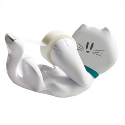 Dispenser Kitty - 1 rotolo Scotch® Magic™ 810 19 mm x 7,5 mt incluso - bianco - Scotch®
