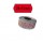 Rotolo da 1000 etichette a onda per Printex Smart 8/2612 - 26x12 mm - adesivo permanente - rosso - Printex - pack 10 rotoli
