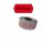 Rotolo da 1000 etichette a onda per Printex Smart 16/2616 e Z Maxi 6/2616 - 26x16 mm - adesivo permanente - rosso - Printex - pack 10 rotoli