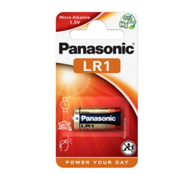 Micropila LR1 - 1,5V - alcalina - Panasonic - blister 1 pezzo Micropila LR1 - 1,5V - alcalina - Panasonic - blister 1 pezzo