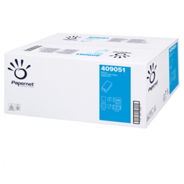 Asciugamani piegati a V Special - 2 veli - goffratura a onda - 20 gr - 24 x 21 cm - bianco - Papernet - conf. 250 pezzi Asciugamani piegati a V Special - 2 veli - goffratura a onda - 20 gr - 24 x 21 cm - bianco - Papernet - conf. 250 pezzi