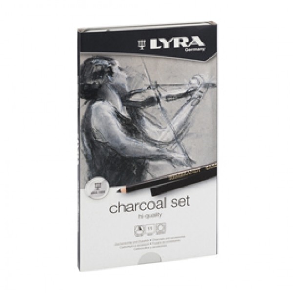 Carboncini in matita e stick di qualità Rembrandt Charcoal Set - Lyra - astuccio metallo