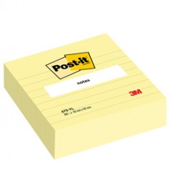 Blocco 300 foglietti Post it® Super Sticky - 675YL - a righe - 100 x 100 mm - giallo Canary - Post it®