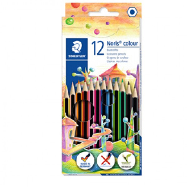 Matite colorate Noris Colour - colori assortiti - Staedtler - astuccio 12 pezzi