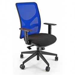 Seduta operativa Pentagon Y10 PNA - con braccioli regolabili - nero/blu - Unisit