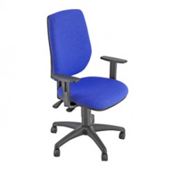 Sedia operativa Exat - con ruote e braccioli - blu - Unisit