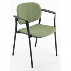 Poltroncina visitatore Step SPNSBR - con braccioli inclusi - verde bruciato - Unisit
