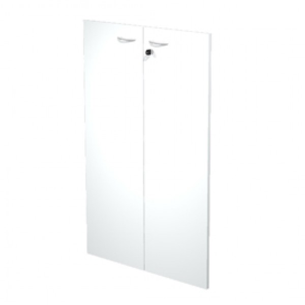 Coppia ante per libreria modulare - alta - 76 cm - melaminico - con serratura - bianco - Artexport Coppia ante per libreria modulare - alta - 76 cm - melaminico - con serratura - bianco - Artexport